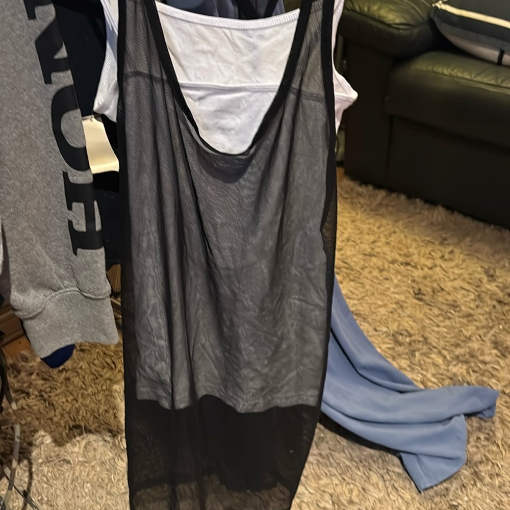 Black Sheer Sleepwear Dress